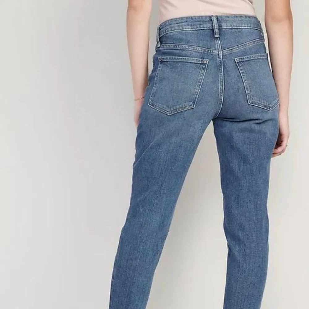 Old Navy High-Waisted OG Straight Ankle Jeans for Women - Picture 4 of 7